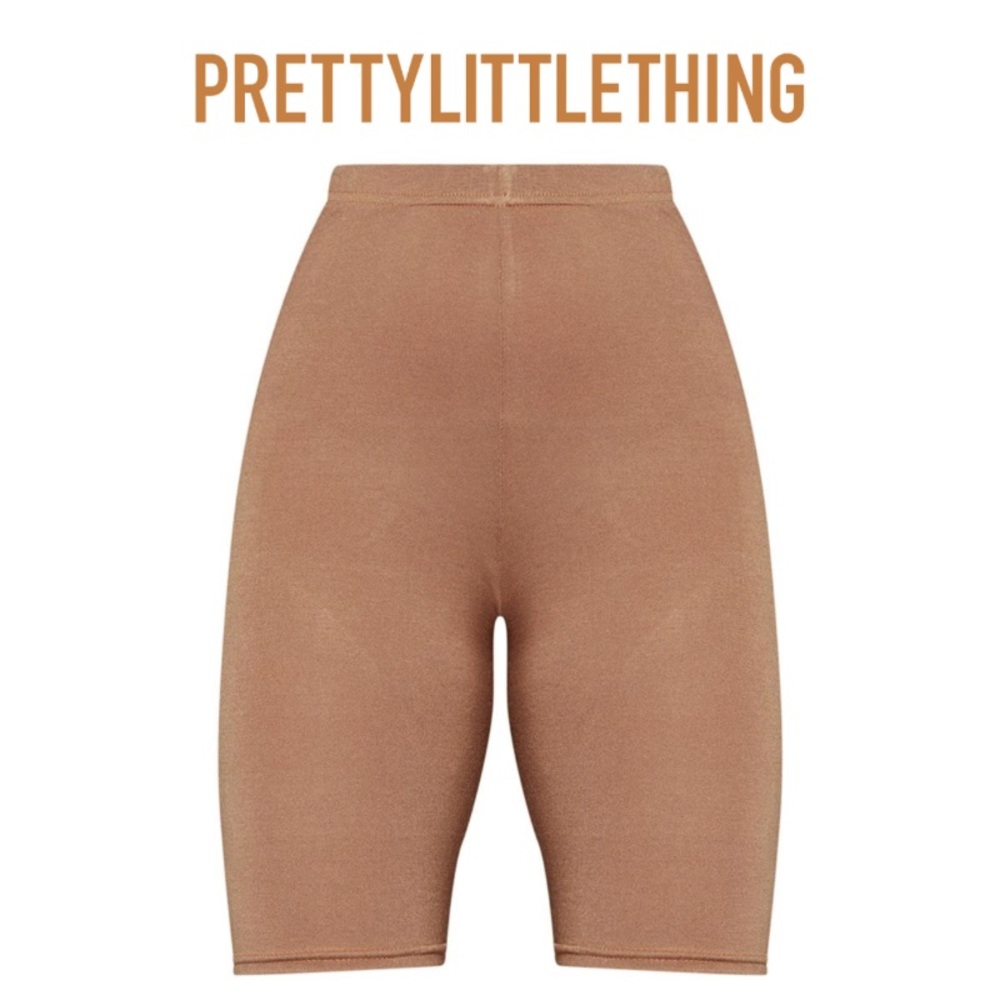 PLT Taupe Basic Cotton Bike Shorts